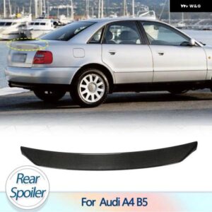 アウディ リア トランク スポイラー ウイン グリップ A4 B5 セダン 4 ドア 2001 カーボンリア トランク ブーツリップ ウイング スポイラー ステッカー