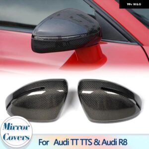 アウディ カーボンバック ミラー カバー TT TTS 2008-2014 R8 2007-2011 交換サイド ミラー キャップカバー ABS