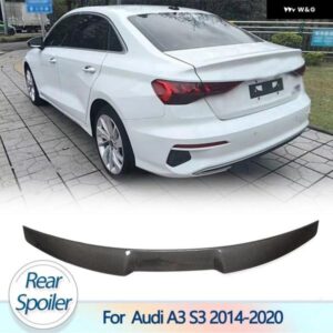 アウディ リア トランク スポイラー ウイン グリップ A3 S3 セダン 4 ドア 2014-2020 カーボンリア トランク ブーツリップ ウイング スポイラー ステッカー