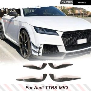 アウディ カナード TTRS MK3 2016-2018 フロント バンパー エアベント フェンダー トリム カナード フィン 装飾 カーボン/FRP