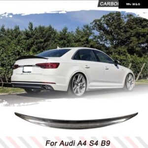 アウディ カーボン トランク レーシング スポイラー ブーツリップウィング蓋 A4 SLINE S4 B9 B9.5 セダン 2017-2023 リア トランク スポイラー