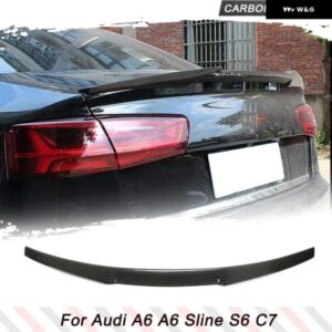 アウディ カーボン トランク スポイラー A6 C7 A6 SLINE S6 2012-2018 セダンリア スポイラー トランク リッドハイキックウイン グリップ
