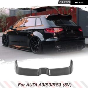 アウディ カーボン/FRP リアルーフ スポイラー ウィンドウウィング A3 SLINE S3 RS3 タイプ 8V ハッチバック 4 ドア 2014 - 2019 2 ドア用ではありません