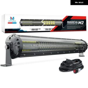 ジープ M2 22インチ LED ライトバー クワッド行スポットフラッドコンオフロード運転ワーク ライトバー 配線 ATV トラック ボート