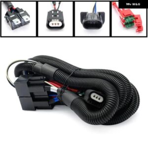 ジープ H13 14AWG 240ワット 20A ヘッドライト リレー配線ハーネス変換キット ハマー H3 H3T ラングラー RENEGADE GLADIATOR フォード