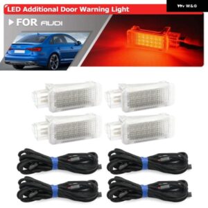 アウディ 4X LED ドアライト 配線ハーネス A3 S3 RS3 A4 S4 RS4 B9 RS5 A6 S6 C8 A7 S7 RS7 A8 QSERIES リフレクター ハザードランプ