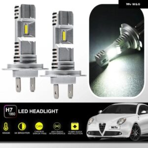 アルファロメオ 1:1 LED ディップビーム ヘッドランプ 電球 6500K ホワイト 147 ハッチ 156 932 159 166 ブレラジュリエッタ GT MITO スパイダー