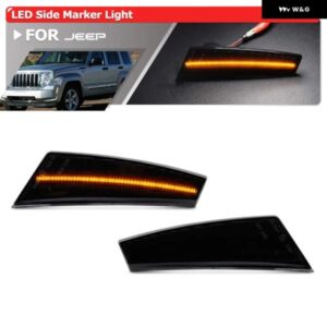 ジープ 2X スモークフロント バンパー LED フェンダーサイド マーカーライト リバティ/ チェロキー KK 2008-2012 自動 パーキング ウィンカーランプ