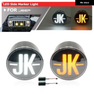 ジープ ラングラー JK 2007-2017 バンパー スイッチバック LED ウインカー/ランニング パーキング ASSY キット 側方向ウインカー インジケーター