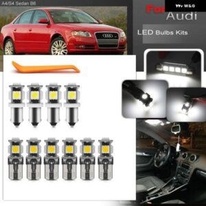 アウディ 37012 A4 S4 セダン B6 フルホワイト LED インテリア パッケージ 電球交換に適合