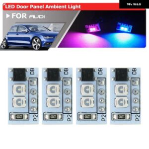 アウディ 4X LED インテリア ドア パネル アンビエントライト 2018-2024 A8 S8 2012-2018 A6 S6 C7 セダン/RS6 C7 アバント A7 S7 RS7 スポーツバック Q7