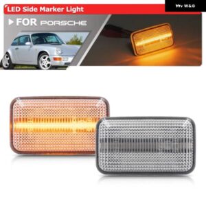 アウディ 2X フロント アンバー LED サイド マーカーライト ポルシェ 911 924 944 959 968 100 200 A6 80 90 VW キャディー ゴルフ I II パサート