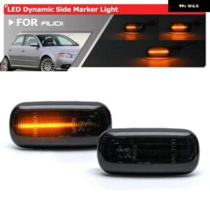 アウディ スモークシーケンシャル アンバー LED サイドマーカー インジケーター ウィンカー A3 S3 8P A4 S4 B6 A6 S6 RS6 C5 C6 2003-2008 OEM: 8E0949127