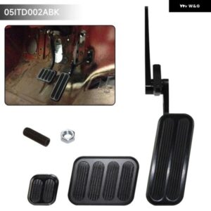 シボレー 汎用 ビレット アルミガススロットルペダルキット ホットストリートロッド フォード ホットロッドラットモパー SBC BBC ブラック/