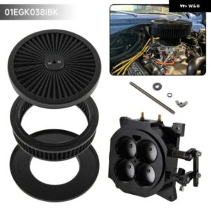 シボレー ブラック 1000CFM 4150 キャブレター スロットルボディ 1.75インチ コア 4 バレル + 9インチ X2インチ エア フィ