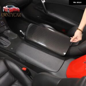 シボレー ABS カーボン/マットブラック コルベット C6 2005-2013 中央 アームレスト ボックス カバー カーアクセサリー