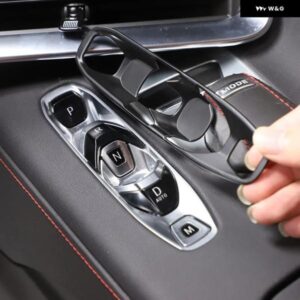 シボレー ABS カーボン/マットブラックカバー コルベット C8 2020-2024 カー コンソール ギア シフト ボタン ステッカー アクセ