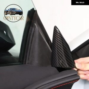シボレー ABS カーボン/レッド コルベット C8 Z06 Z51 2020-2023 ドア A ピラー トリム カバー スピーカー カバー ス