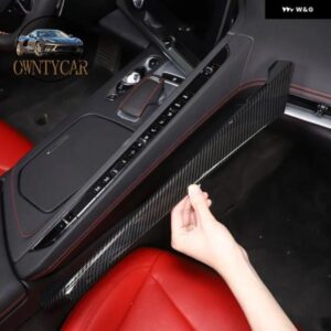シボレー ABS カーボン コルベット C8 Z51 Z06 2020-2023 カーセンター コントロール サイド 装飾 フレーム ステッカー