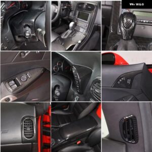 シボレー ABS カーボン コルベット C6 2005-2013 ガラスリフトフレーム アームレスト ボックス カバー ステッカー カーアクセサリ