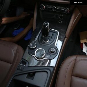 アルファロメオ ABS クローム インテリア センター コンソール ギア シフト パネル カバー トリム STELVIO 2017 2018 2019 自動車アクセサリー