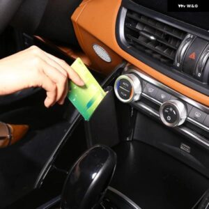 アルファロメオ 2個 プラスチック センター コンソール 収納 ボックス 電話カード ボックス トレイ ジュリア 2017 2018 2019 カーアクセサリー