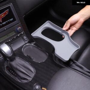 シボレー コルベット C6 2005-2013 中央 制御 カップホルダー 拡張トレイ多機能 収納 トレイカーアクセサリー