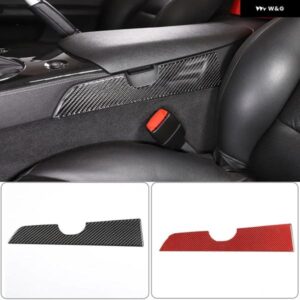 シボレー コルベット C6 2005-2013 ソフトカーボン中央 制御 アームレスト ボックス サイド トリム ストリップ ステッカー カーアク