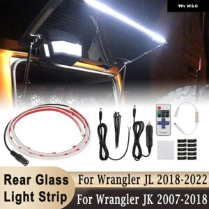 ジープ LED リアガラスリフトゲートドーム ライトバー ストリップ ラングラー JK JKU 2007-2018 JL JLU 2018-2022 100CM リモコン 付き