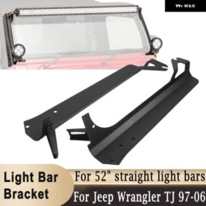 ジープ 52インチ ストレート LED ライトバー ブラケット ラングラー TJ 1997-2006 オフロード フロントガラス A ピラー ワークライトベースホルダー