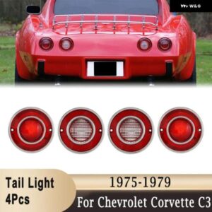 シボレー コルベット C3 1975-1979 テールライト リアリバースバックアップライト再生ライトレンズ カバー バルブ 無