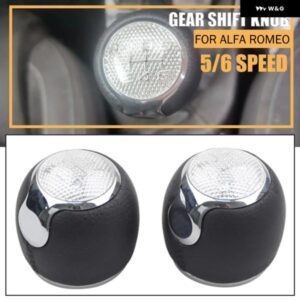 アルファロメオ 5/6スピード MT ギア シフト ノブ 147 166 3.2 V6 水戸 2008 2009 2010-2016 ギアシフター スティックペン カーパーツ