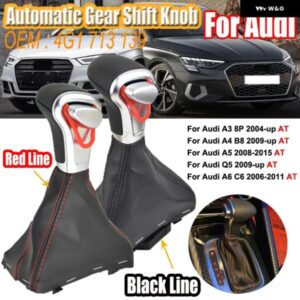 アウディ レザークローム自動 ギア シフト ノブ A4 B8 A5 Q5 2010-15 4G1 713 139 R