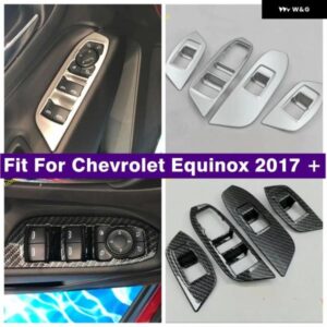 シボレー インナー ドアハンドル ホルダー 窓ガラスリフト ボタン スイッチ 装飾 カバー トリム エクイノックス 2017 - 2023 アクセ