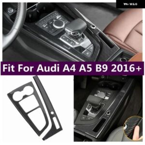 アウディ ミドルストール シフト ギア ボックス 水 ホルダー 装飾 フレーム カバー トリム A4 A5 B9 2016-2020 カーアクセサリー
