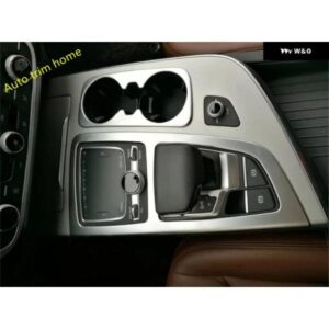 アウディ トランス ミッション シフト ギア パネル ウォーターカップ ホルダー 装飾 フレーム カバー トリム Q7 2016 - 2018 パールクロームアクセサリー