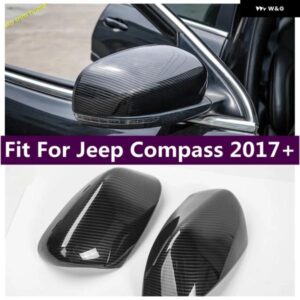 ジープ ABS 外側ドアバックミラー 装飾 プロテクター ハウジング トリム コンパス 2017-2024 カーアクセサリー