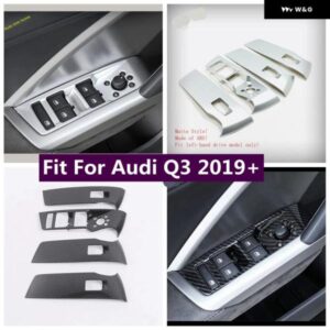 アウディ インナー ドアハンドル アームレスト ウィンドウ スイッチ コントロール ボタン 装飾 プロテクター カバー トリム Q3 2019 - 2023