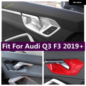 アウディ インナードアプルドアノブハンドルクロージングボウル 装飾 フレーム カバー トリム Q3 F3 2019 - 2024 カーアクセサリー
