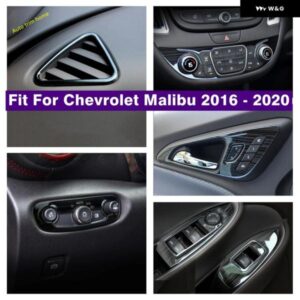 シボレー ウィンドウリフト ボタン ヘッドライト ランプエア AC 装飾 パネル カバー トリム マリブ 2016-2020 カーアクセサリー