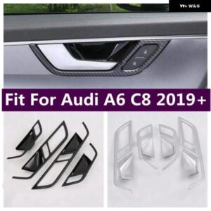 アウディ インナードアドアノブ手握りボウル 装飾 フレーム カバー トリム A6 C8 2019 - 2023 カーアクセサリー