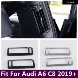 アウディ ピラー B エアコン アウトレット AC ベント 装飾 フレーム カバー トリム A6 C8 2019-2023 カー スタイリング アクセサリー