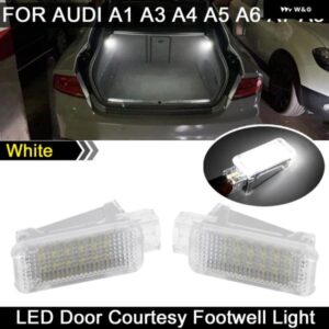 アウディ A1 A3 A4 S4 RS4 A5 A6 A7 A8 Q5 Q7 TT R8 VW LED ドアカーテシ インテリア 足元ライト キャリア トランク グローブ ボックス ランプ