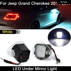 ジープ 2個 グランド チェロキー 2014-2017 ホワイト高輝度 LED サイドアンダーミラー ランプパドルライト