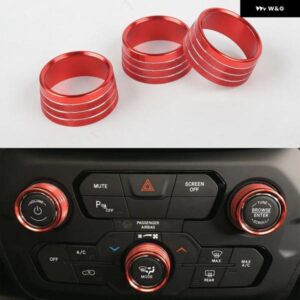 ジープ 合金 インテリア エアコン オーディオ スイッチ ボタン リング トリム スタイリング ステッカー レネゲード 2018+ 新