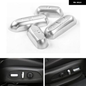 シボレー 4ピース インテリア シート調整 ボタン スイッチ カバー トリム スタイリング ステッカー エクイノックス 2017+車カバー ABS