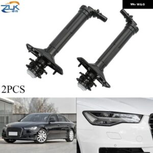 アウディ 2個 フロントバンパー ヘッドライト ウォッシャーノズル ヘッドランプ 水 シリンダー ポンプ スプレージェット A6 C7 フェイスリフト 2015-18