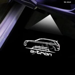 アウディ 2個 LEDドアゴーストシャドウウェルカムライトロゴプロジェクターランプアクセサリー E-TRON 2019 - 2023 2024 Q3 Q4 Q5 Q6 Q7 Q8