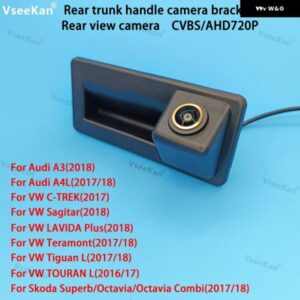 アウディ AHD720 CCD リアビューリバースカメラ トランク ハンドル ブラケット A3 A4L VWシリーズ トゥーランティグアン L シュコダ