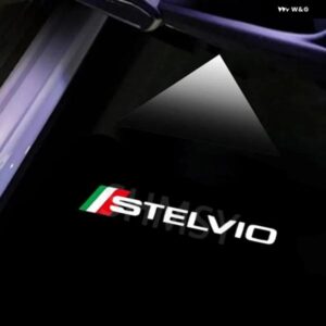 アルファロメオ 2個 カーアクセサリー LED プロジェクターランプゴーストシャドウウェルカムライト STELVIO 2017-2022 2018-21
